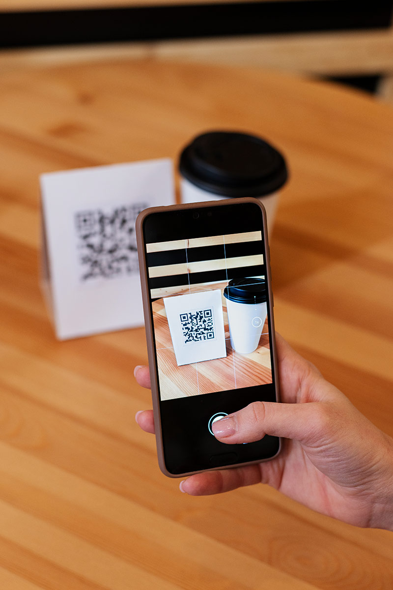 Scanning qr code for menu